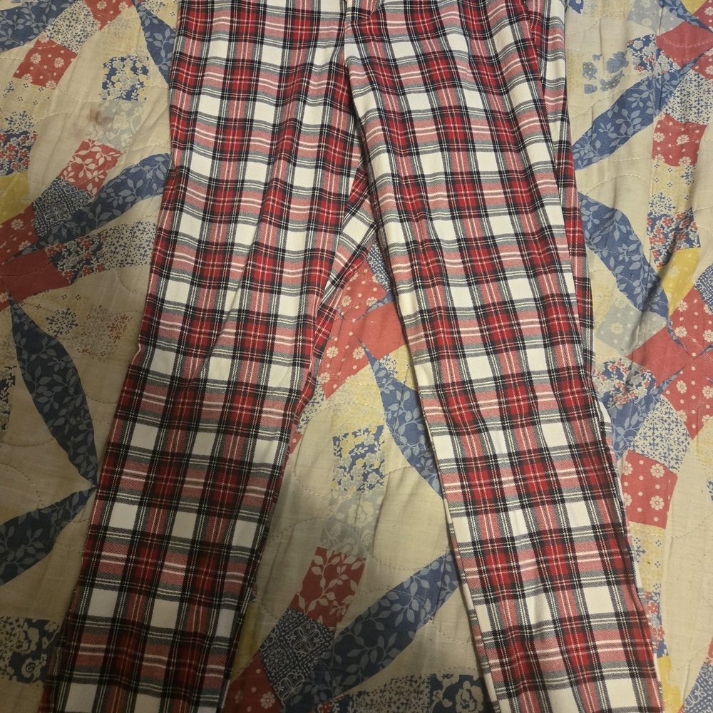 Old Navy Plaid Red Skinny Jeans